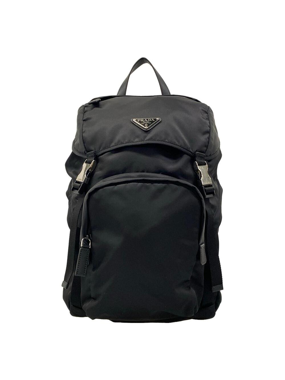 Prada Black Nylon Leather Backpack #339865P20B